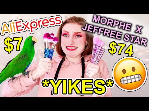 JEFFREE STAR X MORPHE vs ALIEXPRESS!! *awkward* + MORPHE FLUIDITY FOUNDATION &amp; JAMES CHARLES PALETTE