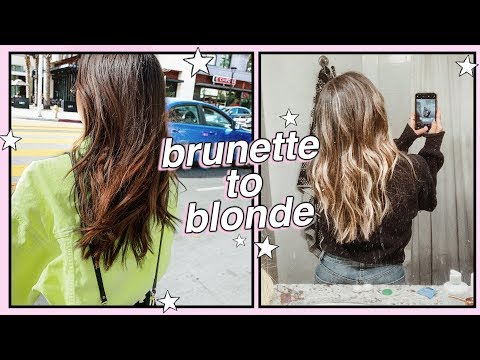 GO BLONDE WITH ME ☆ brunette to blonde hair transformation
