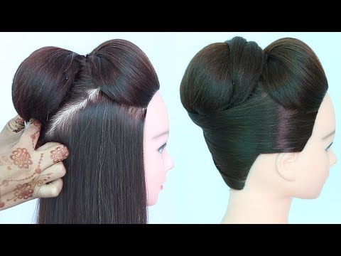 very easy juda hairstyle with puff for summer | cute hairstyles | formal hairstyle | cute hairstyles
