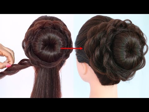 messy bun for gown, lehenga, saree, western wear, party, weddings || bridal hairstyle || hairstyle