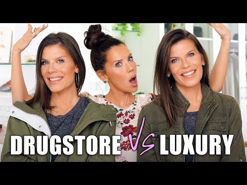 LUXURY vs. DRUGSTORE DUPES on my TWIN SISTERS