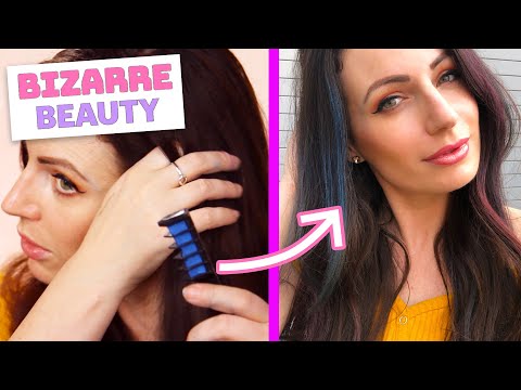 Women Try The Hair Chalk Brush • Bizarre Beauty
