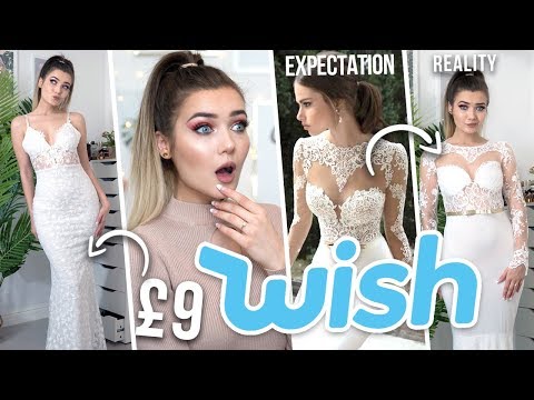 TRYING ON WEDDING DRESSES FROM WISH! UNDER $20!!!