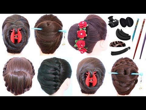 7 easy and quick hairstyles with using hair tools for summer || clutcher hairstyle || easy hairstyle