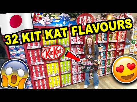 I BOUGHT EVERY SINGLE KIT KAT FLAVOUR IN JAPAN!!! TASTE TESTING 32 DIFFERENT KIT KAT FLAVOURS 2020
