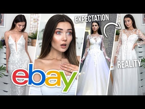 TRYING ON WEDDING DRESSES FROM EBAY! UNDER $20!!!