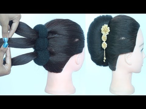 new trick for french bun hairstyle | wedding hairstyles | new hairstyles | hair style girl | juda