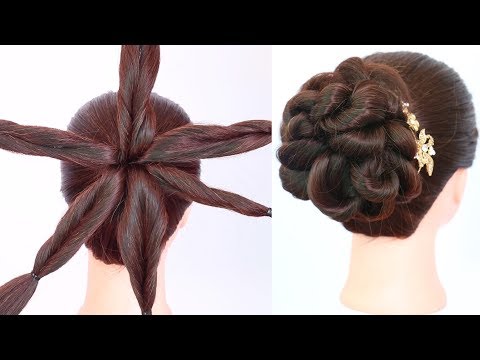new latest messy bun hairstyle with amazing trick || party hairstyles || new hairstyle || hairstyle