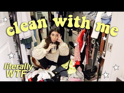 cleaning my DISGUSTING room &amp; closet *a nightmare*