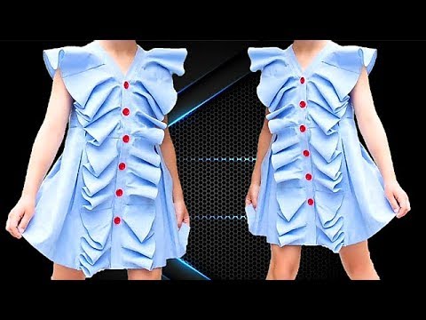 DIY Beautiful Ruffled Baby Dress Cutting And Stitching Full Tutorial