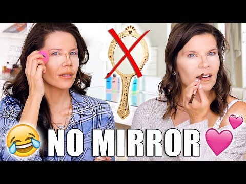 DOING OUR MAKEUP WITH NO MIRRORS ...