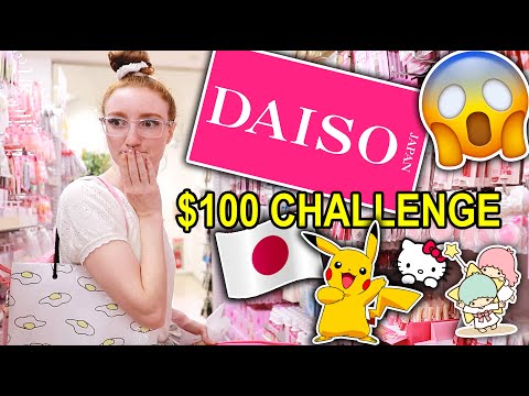 $100 DAISO SHOPPING CHALLENGE!!! 100 YEN STORE HAUL ft. Mikan Mandarin! Japan 2019