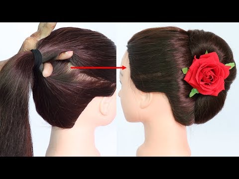 1 minute french bun trick || french roll || french twist || french roll hairstyle || hairstyle