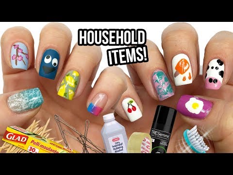 10 Nail Art Designs Using HOUSEHOLD ITEMS! | The Ultimate Guide #10