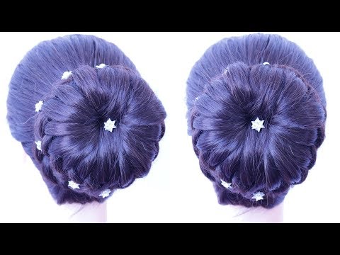 weddings juda hairstyle || easy hairstyles || party hairstyles || bun hairstyles || hair bun