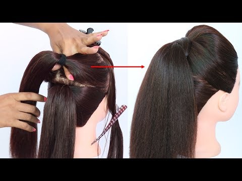 new trick for volumized ponytail with puff || prom hairstyles || cute hairstyles || hair style girl