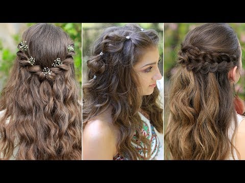 3 Easy Boho PROM Hairstyles | Half Up Hairstyles Compilation 2019