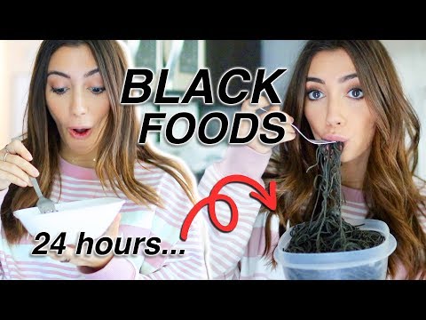 Eating only BLACK FOOD for 24 hours *it was unique*