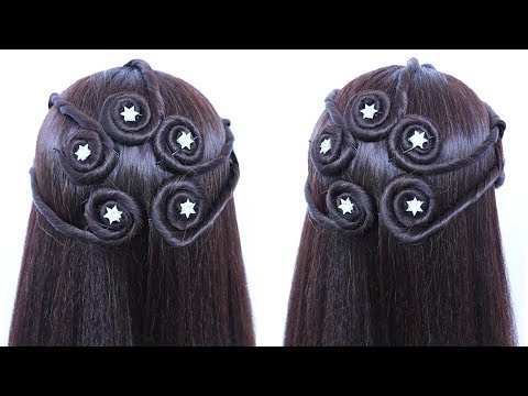 open hairstyle for weddings &amp; party || hair style girl || cute hairstyles || hairstyles for girls